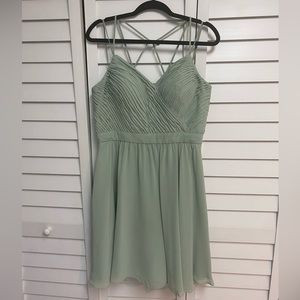Dusty Sage Bridesmaid Dress with Pockets